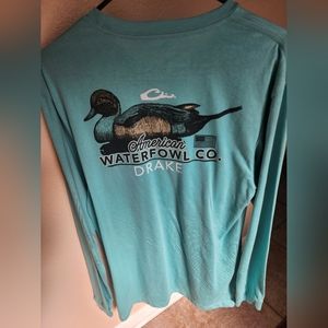 Drake Water Fowl Blue long sleeve shirt